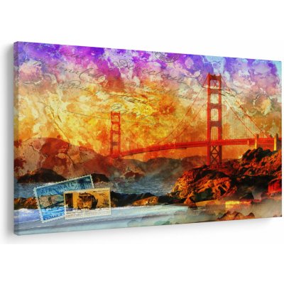 Obraz - Golden Gate, San Francisco, Kalifornie, jednodílný 120x80 cm – Hledejceny.cz