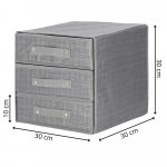 Springos Úložný box se zásuvkami 30x30x30 cm HA3018 šedý – Zboží Dáma