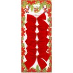 SPRINGOS Vánoční mašle 8x8,5cm červené sada 6ks vánoční dekorace CA1310-XG – Sleviste.cz