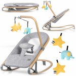 Nukido dětské houpací lehátko s hračkami NK-53 šedá – Zboží Dáma