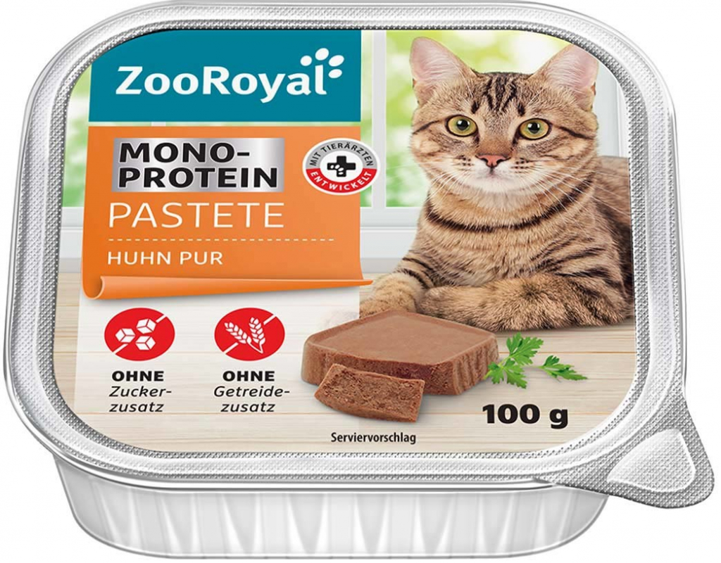 ZooRoyal Monoprotein paštika čisté kuře 16 x 100 g