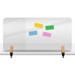 Legamaster Průhledná stolní dělící přepážka 60 x 120 cm se svorkou – Zboží Dáma
