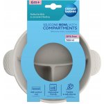 Canpol Babies Silikonová dělená miska s přísavkou Dots šedá 360 ml – Sleviste.cz