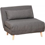 Homcom Rozkládací křeslo šedé 839-023 – Zboží Dáma