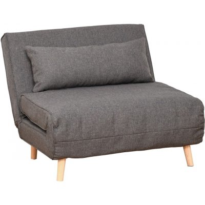 Homcom Rozkládací křeslo šedé 839-023 – Zboží Dáma