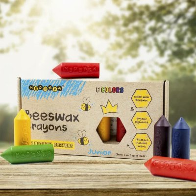Medenka Junior pastelky z včelího vosku 6 barev – Sleviste.cz