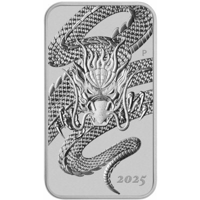 The Perth Mint Stříbrná mince Rectangular Dragon 2025 Drak jako strážce bohatství 1 Oz – Zboží Dáma