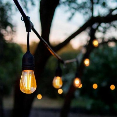 Eko-Light Venkovní světelný řetěz Garlanda černý IP44 10 m 10 světel. EKO6925 – Hledejceny.cz