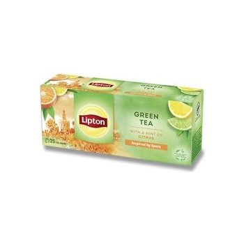 Lipton Zingy Citrus zelený čaj aromatizovaný 25 nálevových sáčků 32,5 g