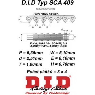D.I.D Řetězová spojka SCA 409 – Zboží Mobilmania