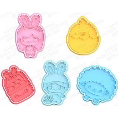 Sada vykrajovátek - Velikonoce Kawaii 2 Velikost: 10-12 cm – Hledejceny.cz