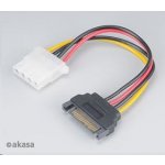 AKASA SATA redukce napájení na 4pin Molex, 15cm, 2ks v balení AK-CBPW03-KT02 – Zboží Mobilmania