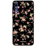 Pouzdro Mobiwear Glossy Huawei P20 Pro - G039G - Květy na černé