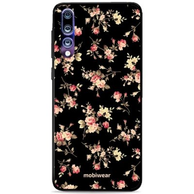 Pouzdro Mobiwear Glossy Huawei P20 Pro - G039G - Květy na černé – Zboží Mobilmania