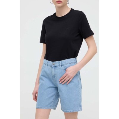 Dickies Džínové šortky HERNDON SHORT W dámské hladké high waist DK0A4YSG modrá