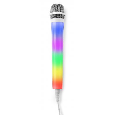 Fenton KMD55W Karaoke mikrofon s RGB osvětlením bílá – Zbozi.Blesk.cz