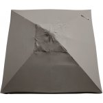 MVIA (Moravia Propag) Náhradní potah na slunečník 3,5 × 3,5 m (světle šedý, s volánem) – Sleviste.cz