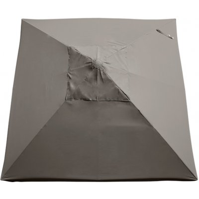 MVIA (Moravia Propag) Náhradní potah na slunečník 3,5 × 3,5 m (světle šedý, s volánem) – Sleviste.cz