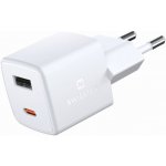 Swissten Síťový Adaptér GaN 1x USB-C + 1xUSB 30W PD mini 3x3x3 cm Bilý – Zboží Mobilmania