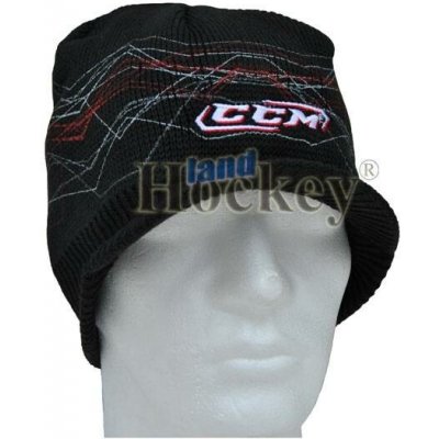 Kulich s kšiltem CCM Visor Beanie Hat černý 3590019 BK Černá – Hledejceny.cz