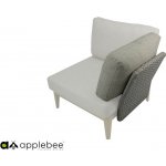 Apple Bee Rohový díl Lisa, 81x81x66 cm, rám teak natural, výplet lanko Natural Oak, sedáky venkovní látka Olefin Natural Oak – Hledejceny.cz