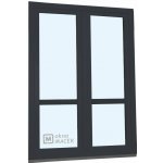 Kömmerling balkonové dveře 70 AD s příčkou O+OS klapačka pravé antracit/bílá 150 x 230 cm jednostranná klika + madýlko + – Hledejceny.cz