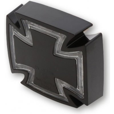 LED zadní moto světlo GOTHIC černé, čiré sklíčko, homologované – Sleviste.cz