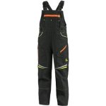 Canis CXS GARFIELD Dětské pracovní kalhoty s laclem černé s HV žluto/oranžovými doplňky 1030012816