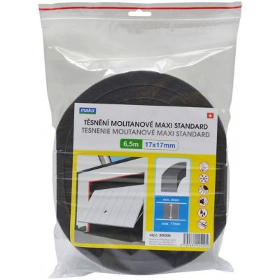 těsnění ok. molitan MAXI 17x17mm antracitový (6,5m) MAKO – Hledejceny.cz