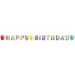 Amscan Banner Happy Birthday Barevné balóny – Zboží Dáma