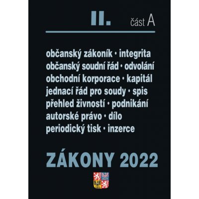 Zákony II. A / 2022 - Občanský zákoník – Hledejceny.cz