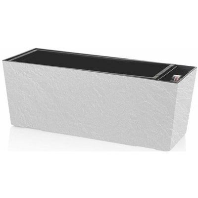 Flower Lover Samozavlažovací truhlík Supreme Stone bílá 50 cm – Sleviste.cz