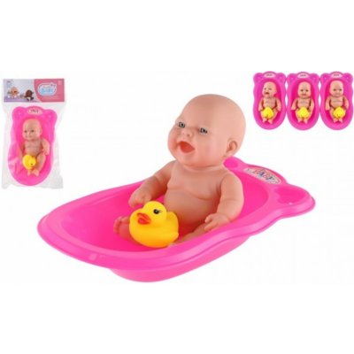 Teddies Miminko s kačenkou 20cm ve vaničce plast pevné tělo v sáčku 22x35x7cm – Hledejceny.cz