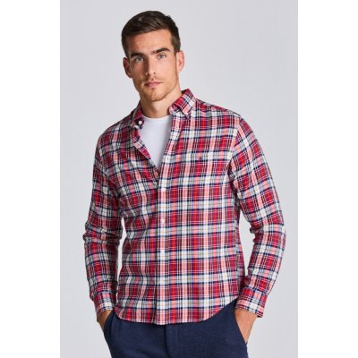 Gant D1. košile reg small Tartan twill shirt růžová – Zboží Mobilmania