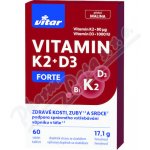 Vitar vitamín K2 + D3 Forte příchuť malinová 60 tablet – Hledejceny.cz