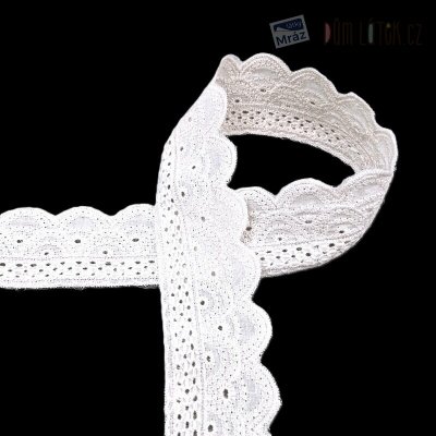 Madeira štykování bílá, šíře 4,5 cm – Hledejceny.cz