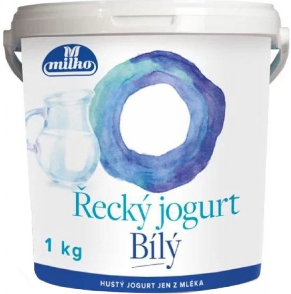 Milko Řecký jogurt 0% bílý kbelík 1 kg | Srovnanicen.cz