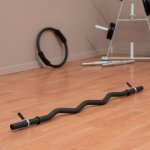 Maxxiva Zakřivená činková tyč černá, 130 cm, pružinové zámky – Zboží Dáma