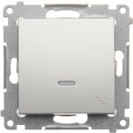 Simon Kontakt 54 Premium Stříbrná schodišťový s podsvícením LED modul rychlospojka, DW6L.01/43 – Hledejceny.cz