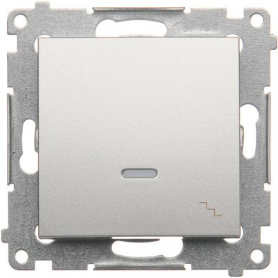Simon Kontakt 54 Premium Stříbrná schodišťový s podsvícením LED modul rychlospojka, DW6L.01/43 – Hledejceny.cz