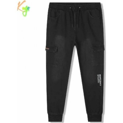 Kugo Chlapecké riflové tepláky kalhoty CK0936 černé – Hledejceny.cz