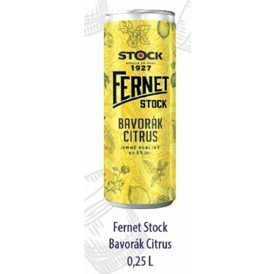 Fernet Bavorák Citrus 6% 0,25 l (plech)