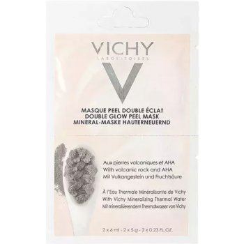 Vichy Mineral Masks rozjasňující pleťová peelingová maska With Wolcanic Rock and AHA 2 x 6 ml