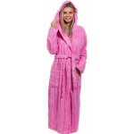 Růžový pruhovaný luxusní dlouhý župan pro ženu 1ZF3013 růžová – Hledejceny.cz
