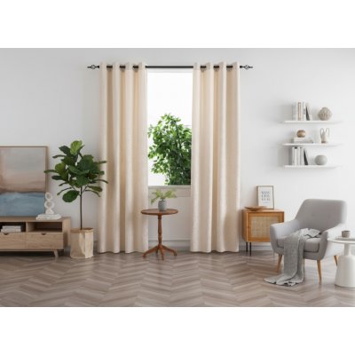 Zatemňovací závěs DUNES 140x250 cm, krémový Zavěšení: Kovové kroužky – Hledejceny.cz