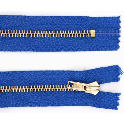 Pro Háčkování Kovový zip nedělitelný 8 cm, Ø 6 mm sytě modrý – Hledejceny.cz