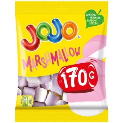 JOJO Marshmallow pěnové bonbóny s příchutí jahody a vanilky 170 g – Zboží Mobilmania