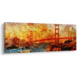 Obraz - Golden Gate, San Francisco, Kalifornie, jednodílný 145x58 cm – Hledejceny.cz