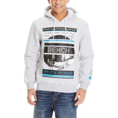 BENCH Graphic Hoodie Light Grey Marl Winter MA1052 – Sleviste.cz