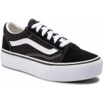 Vans Old Skool Platfor bílo černé – Zboží Mobilmania